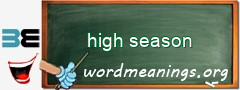 WordMeaning blackboard for high season